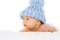 Baby in bobble hat Royalty Free Stock Photo