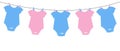 Baby body. Baby gender reveal background. Royalty Free Stock Photo