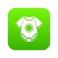 Baby bodysuit icon digital green