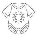 Baby bodysuit icon, outline style