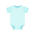 Baby bodysuit icon with short sleeves in flat style isolated on white background