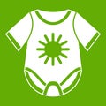 Baby bodysuit icon green