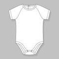 Baby bodysuit raglan flat sketch