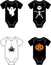 Baby bodysuit set with simple Halloween design