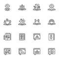 Baby books line icons set Royalty Free Stock Photo