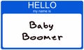 Baby Boomer Nametag Royalty Free Stock Photo