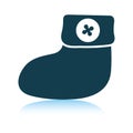 Baby bootie icon Royalty Free Stock Photo
