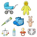 Big collection of baby born vector symbol stock illustration
