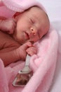 Baby born with silver spoon in her mouth