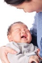 Baby in the bosom Royalty Free Stock Photo