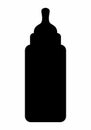 Baby bottle silhouette illustration Royalty Free Stock Photo