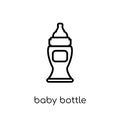 baby bottle icon. Trendy modern flat linear vector baby bottle i