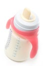 Baby bottle with milk Royalty Free Stock Photo