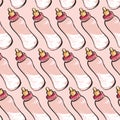 Baby bottle seamless pattern.