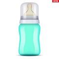 Baby bottle with nipple pacifier