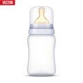 Baby bottle with nipple pacifier