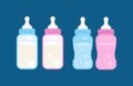 Baby bottle with a nipple Vector Illustration