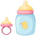 Baby bottle and pacifier