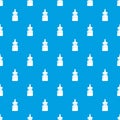 Baby bottle pattern vector seamless blue Royalty Free Stock Photo