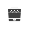 Baby bottle warmer vector icon