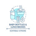 Baby bottles and lunchboxes concept icon Royalty Free Stock Photo