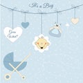 Baby boy announcement Royalty Free Stock Photo