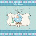 Baby boy announcement card Royalty Free Stock Photo