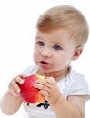 Baby boy with apple