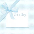 Baby boy arrival card Royalty Free Stock Photo