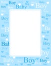 Baby boy arrival card / background