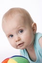 Baby boy with ball Royalty Free Stock Photo