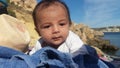 Baby boy on the beach Royalty Free Stock Photo