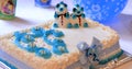 baby boy birthday cake , image of a Royalty Free Stock Photo