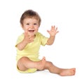 Baby boy clapping hands Royalty Free Stock Photo