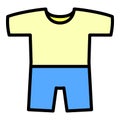 Baby boy clothes icon, outline style Royalty Free Stock Photo