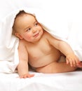 Baby boy covered Royalty Free Stock Photo