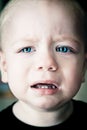 Baby boy crying close up portrait Royalty Free Stock Photo