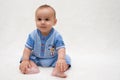 Baby boy with cute grin Royalty Free Stock Photo