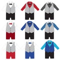 Baby boy formal wear Wedding Party with bow tie