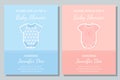 Baby Shower card design. Vector illustration. Birthday template invite Royalty Free Stock Photo