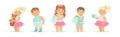 Baby Boy and Girl Infant Character Vector Set