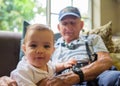 Baby boy with great grandfather