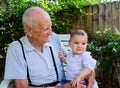 Baby boy with great grandfather