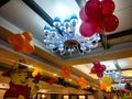 Baby Boy Happy Birthday decorations inside a big hall in Delhi India, Birthday Celebrations with colourful lighting