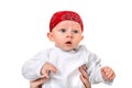 Baby Boy in Headscarf Royalty Free Stock Photo