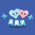 BABY BOY HEART 03 Royalty Free Stock Photo