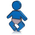 Baby boy icon Royalty Free Stock Photo