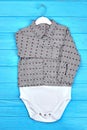 Baby-boy long sleeve shirt bodysuit.