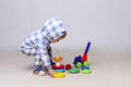 Baby Boy Playing. Royalty Free Stock Photo