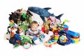 Baby boy playing with his toys Royalty Free Stock Photo